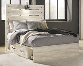Floridian Furniture - Ashley Furniture - Cambeck Bedroom - Twin Panel Bed with 2 Storage Drawers / Whitewash - B192B13
