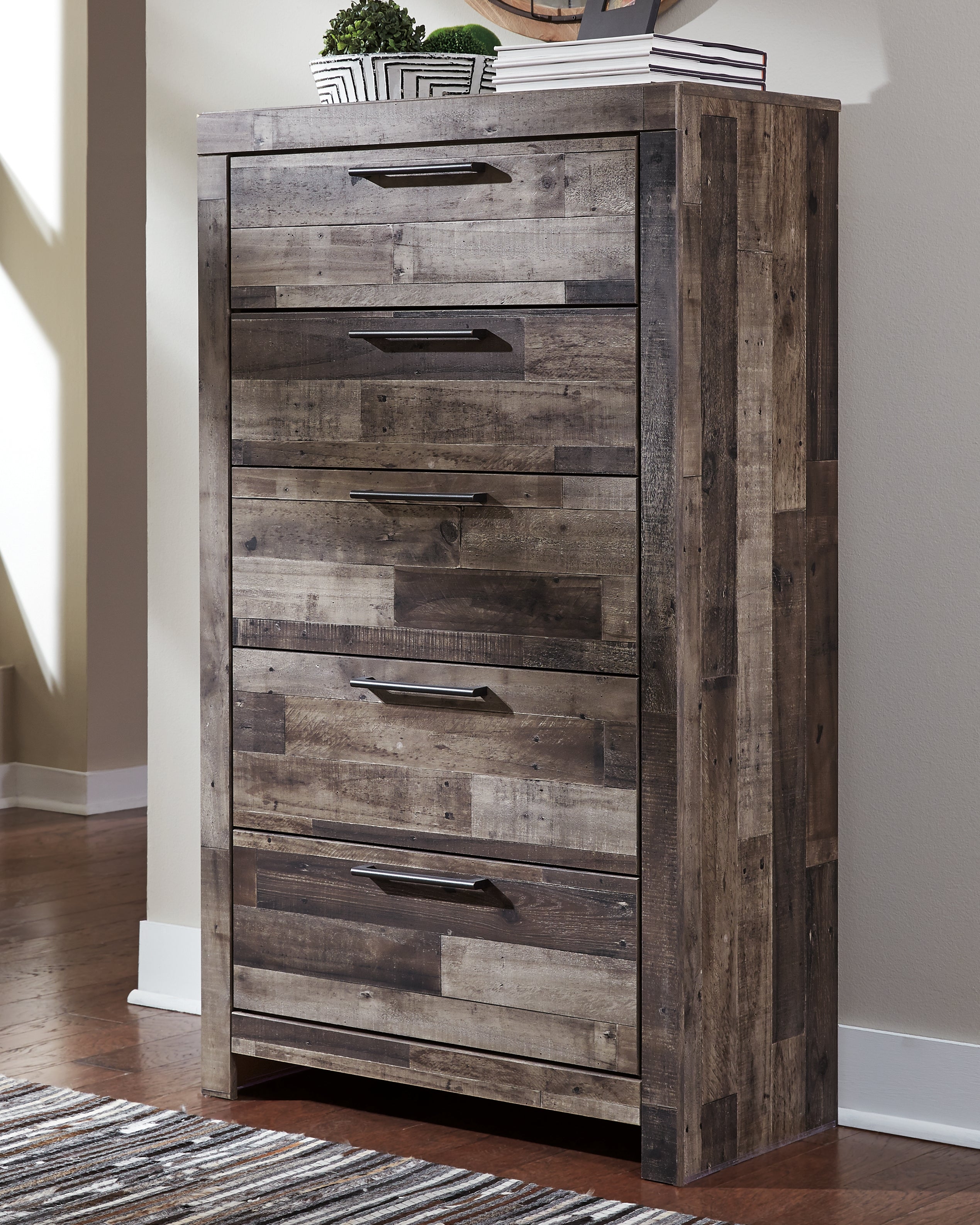 Floridian Furniture - Ashley Furniture - Derekson Bedroom - Queen Panel Bed with 2 Side Storage / Multi Gray - B200B43