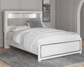 Floridian Furniture - Ashley Furniture - Altyra Bedroom - King Upholstered Bookcase Bed with Storage / White - B2640B30