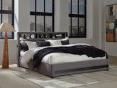 Floridian Furniture - Ashley Furniture - Verishaw Bedroom - King Upholstered Bed / Gray - PCB2721B21
