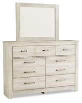 Floridian Furniture - Ashley Furniture - Bellaby Bedroom - Queen Crossbuck Panel Bed / Whitewash - B331B6