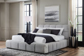 Floridian Furniture - Ashley Furniture - Grendusk Bedroom - Queen Upholstered Bed / Light Gray - PCB584B1