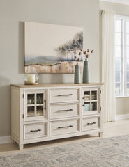 Floridian Furniture - Ashley Furniture - Shaybrock Bedroom - California King Panel Bed / Antique White - B683B7