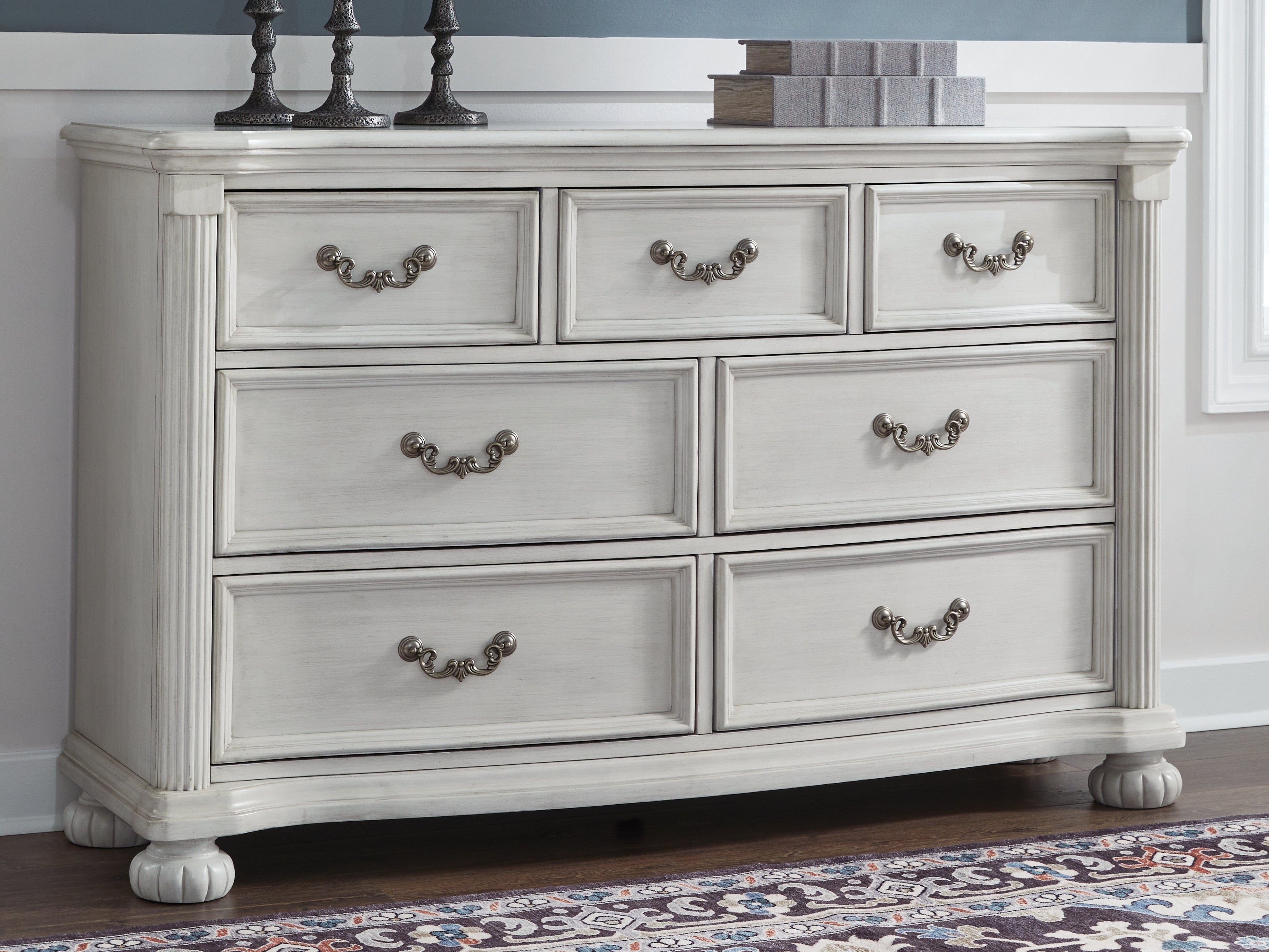 Floridian Furniture - Ashley Furniture - Montelaine Bedroom - Three Drawer Night Stand / Antique White - B795-93
