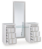 Floridian Furniture - Ashley Furniture - Chalanna Vanity with Mirror - Vanity with Mirror / White - B822B7