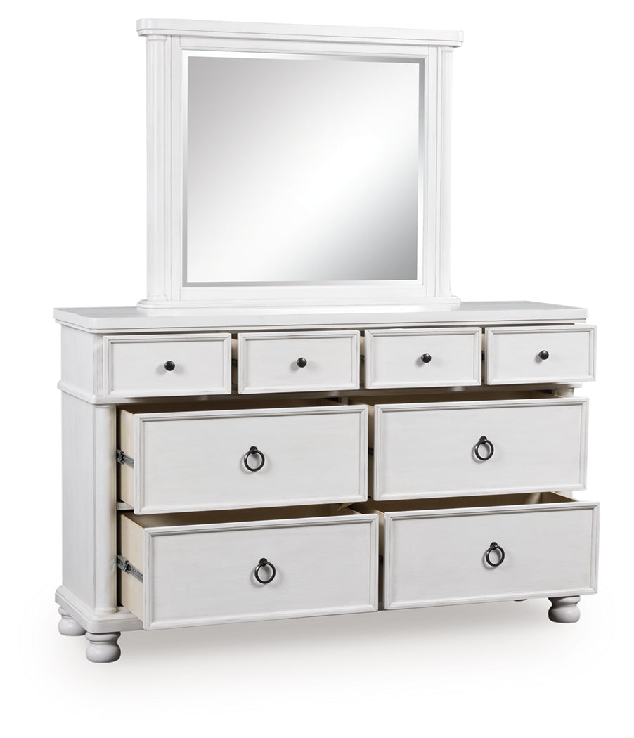 Floridian Furniture - Ashley Furniture - Rowlenstown Bedroom - Dresser and Mirror / Brown - PCB824B1