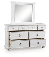 Floridian Furniture - Ashley Furniture - Rowlenstown Bedroom - Dresser and Mirror / Brown - PCB824B1