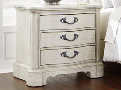 Floridian Furniture - Ashley Furniture - Arlendyne Bedroom - Three Drawer Night Stand / Antique White - B980-93