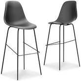 Floridian Furniture - Ashley Furniture - Forestead Dining Room - Bar Height Bar Stool (Set of 2) / Black - D130-130X2