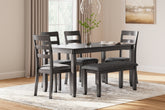 Floridian Furniture - Ashley Furniture - Bridson Dining Room - RECT DRM Table Set (6/CN) / Gray - D383-325