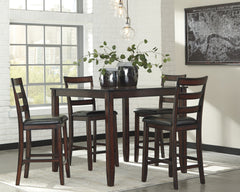 Floridian Furniture - Ashley Furniture - Coviar Dining Room - Dining Room Table Set (6/CN) / Brown - D385-325