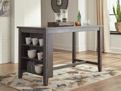 Floridian Furniture - Ashley Furniture - Caitbrook Dining Room - RECT DRM Counter TBL Set(7/CN) / Gray - D388-423