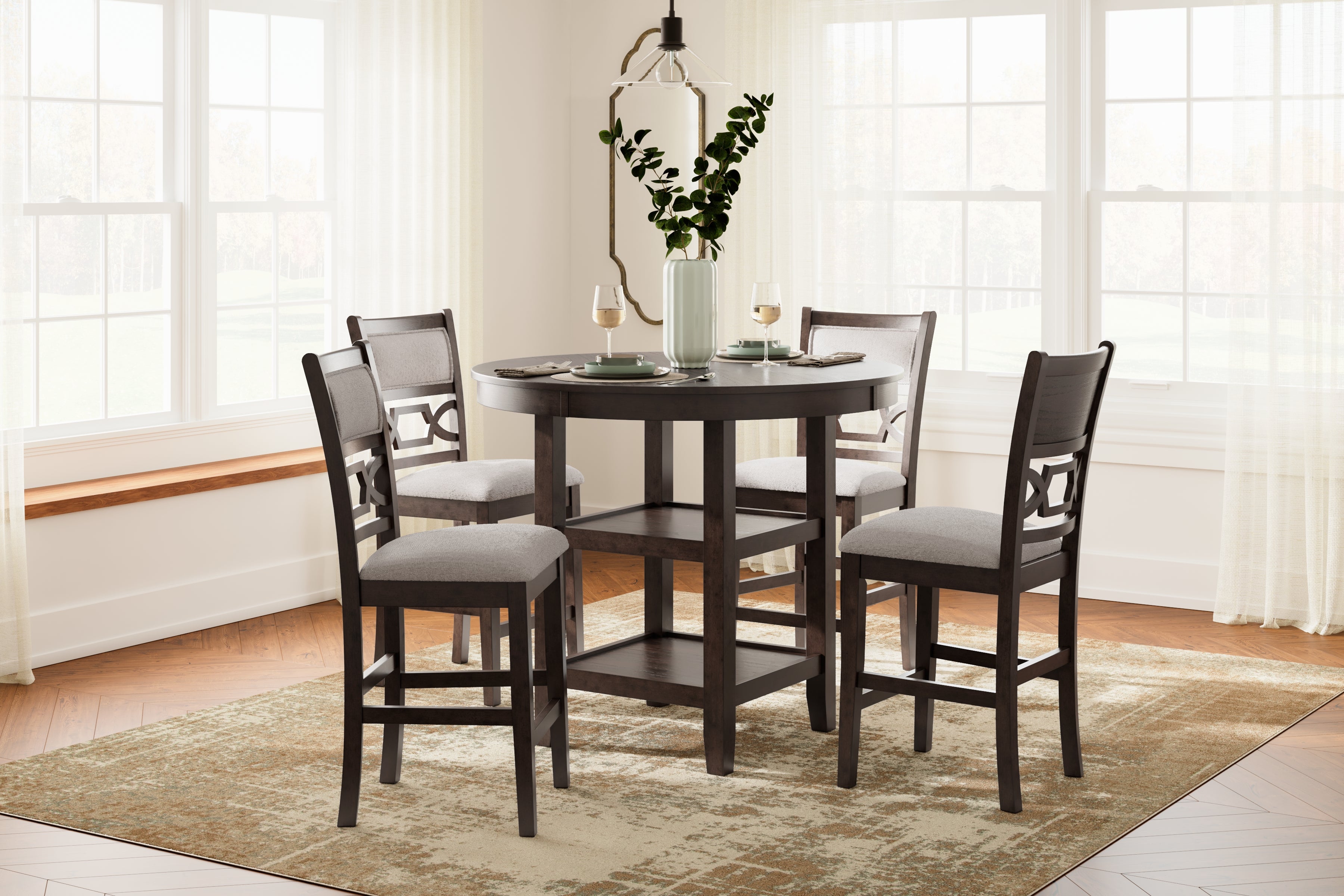 Floridian Furniture - Ashley Furniture - Langwest Dining Room - Dining Room Table Set (6/CN) / Brown - D422-325