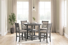Floridian Furniture - Ashley Furniture - Wrenning Dining Room - Dining Room Table Set (5/CN) / Gray - D425-225