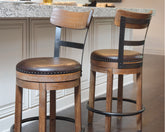 Floridian Furniture - Ashley Furniture - Pinnadel Dining Room - Counter Height Bar Stool (Set of 2) / Grayish Brown - D542-124X2