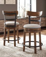Floridian Furniture - Ashley Furniture - Valebeck Dining Room - UPH Swivel Stool (1/CN) / Black - D546-824