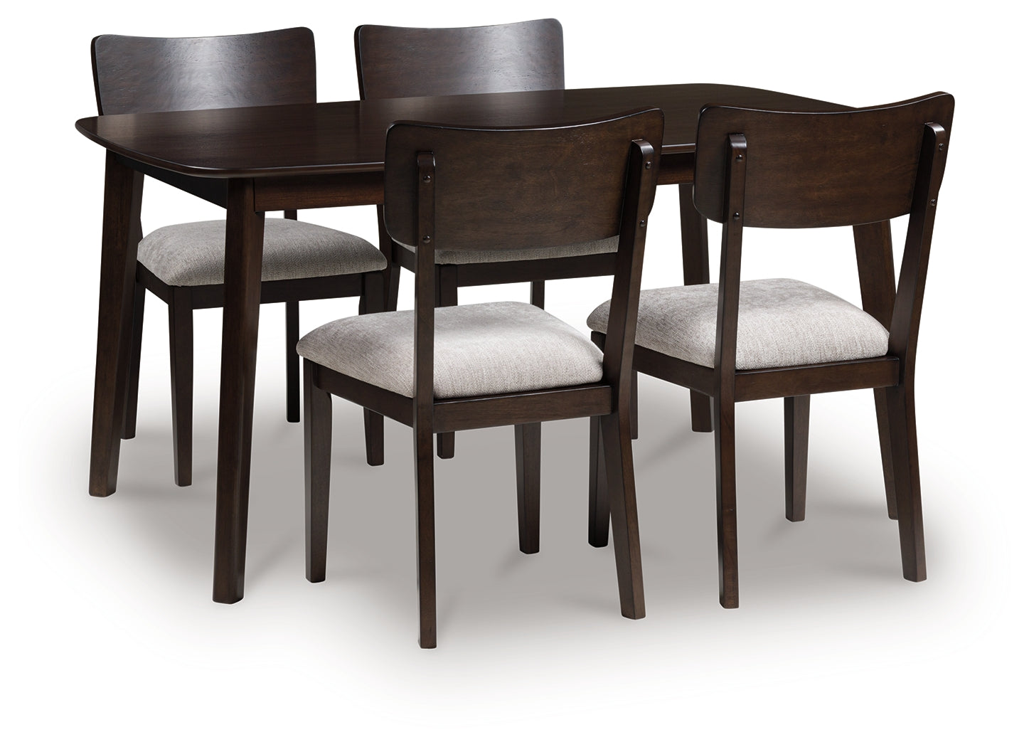 Floridian Furniture - Ashley Furniture - Mallenette Dining Table and 4 Chairs (Set of 5) - Dining Room Table Set (5/CN) / Merlot - PCD607-225