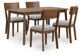 Floridian Furniture - Ashley Furniture - Tameride Dining Table and 4 Chairs (Set of 5) - Dining Room Table Set (5/CN) / Brown - PCD609-225