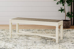 Floridian Furniture - Ashley Furniture - Bolanburg Dining Bench - Large UPH Dining Room Bench / Two-tone / 50"W x 15"D x 20"H - D647-00