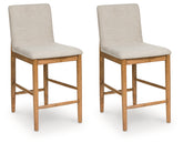 Floridian Furniture - Ashley Furniture - Isanti Dining Room - Counter Height Barstool (Set of 2) / Light Brown - D752-124X2