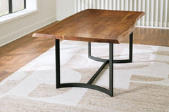 Floridian Furniture - Ashley Furniture - Fortmaine Dining Room - Rectangular Dining Room Table / Brown/Black - D872-25