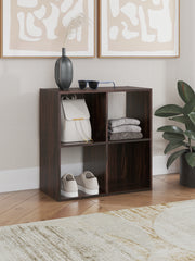 Floridian Furniture - Ashley Furniture - Glosmount Four Cube Organizer - Four Cube Organizer / Cherry/Light Brown - EA1055-2X2