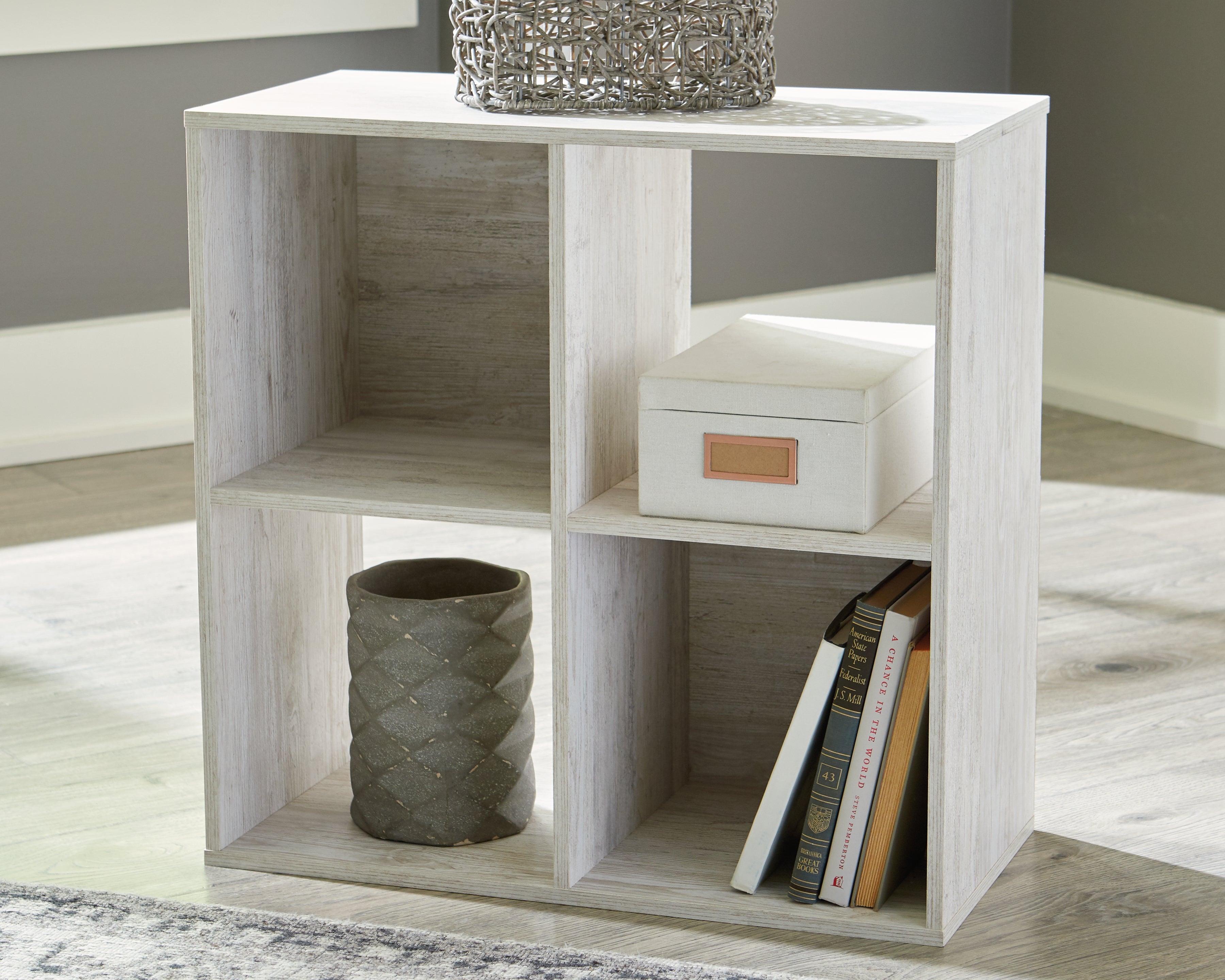 Floridian Furniture - Ashley Furniture - Paxberry Four Cube Organizer - Four Cube Organizer / Whitewash - EA1811-2X2