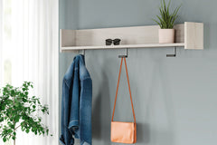 Floridian Furniture - Ashley Furniture - Socalle Wall Decor - Wall Mounted Coat Rack w/Shelf / Light Natural - EA1864-151