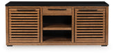 Floridian Furniture - Ashley Furniture - Kallari Bookcase - Credenza / Warm Brown/Black - H737-60