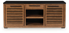 Floridian Furniture - Ashley Furniture - Kallari Bookcase - Credenza / Warm Brown/Black - H737-60