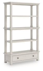 Floridian Furniture - Ashley Furniture - Robbinsdale Bookcase - Bookcase / Antique White - H742-70