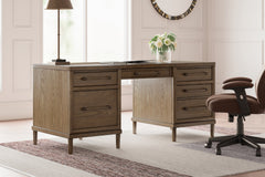 Floridian Furniture - Ashley Furniture - Roanhowe Office Desk - Home Office Desk / Brown - H769-21