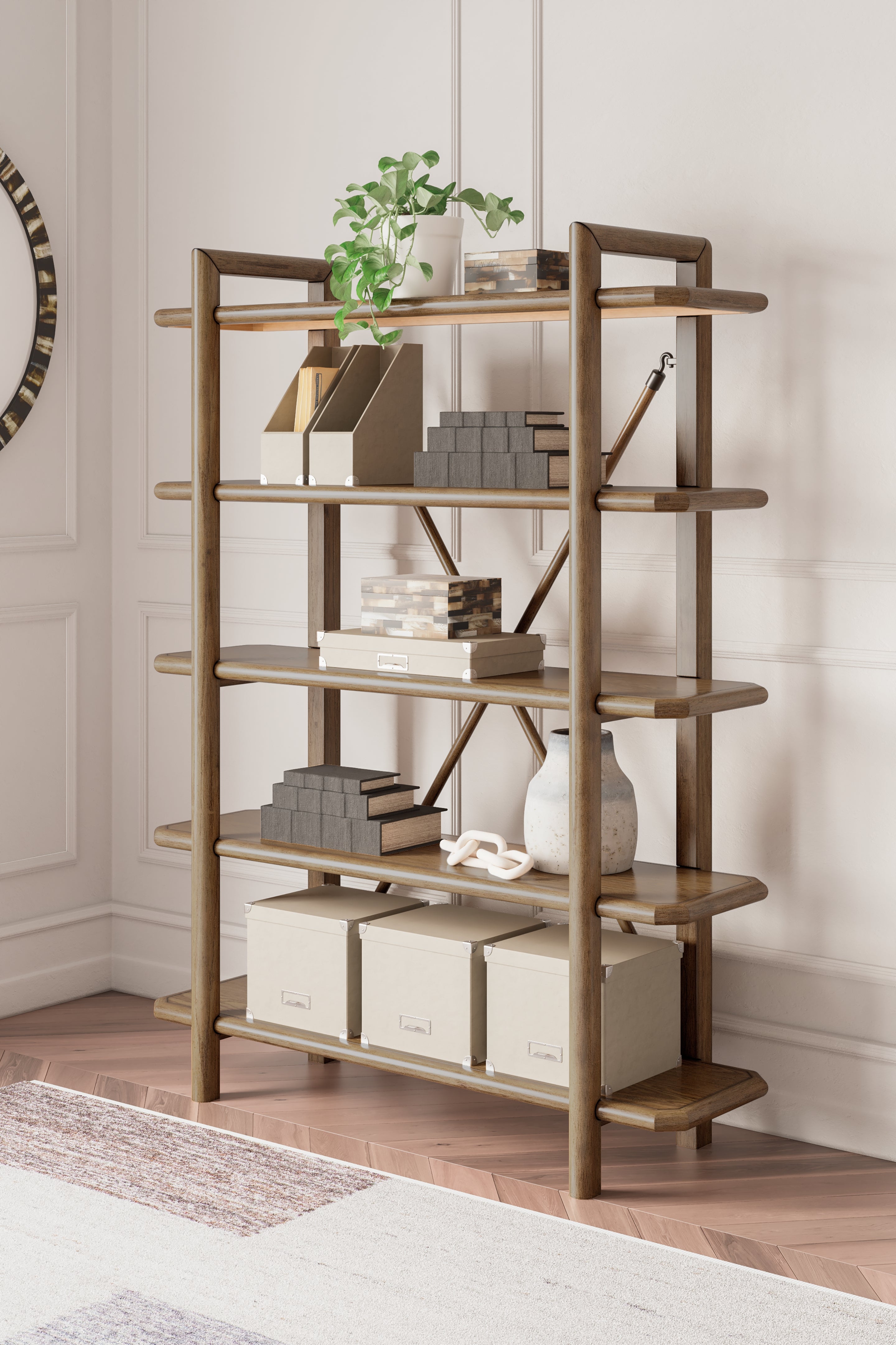 Floridian Furniture - Ashley Furniture - Roanhowe Bookcase - Bookcase / Brown - H769-70