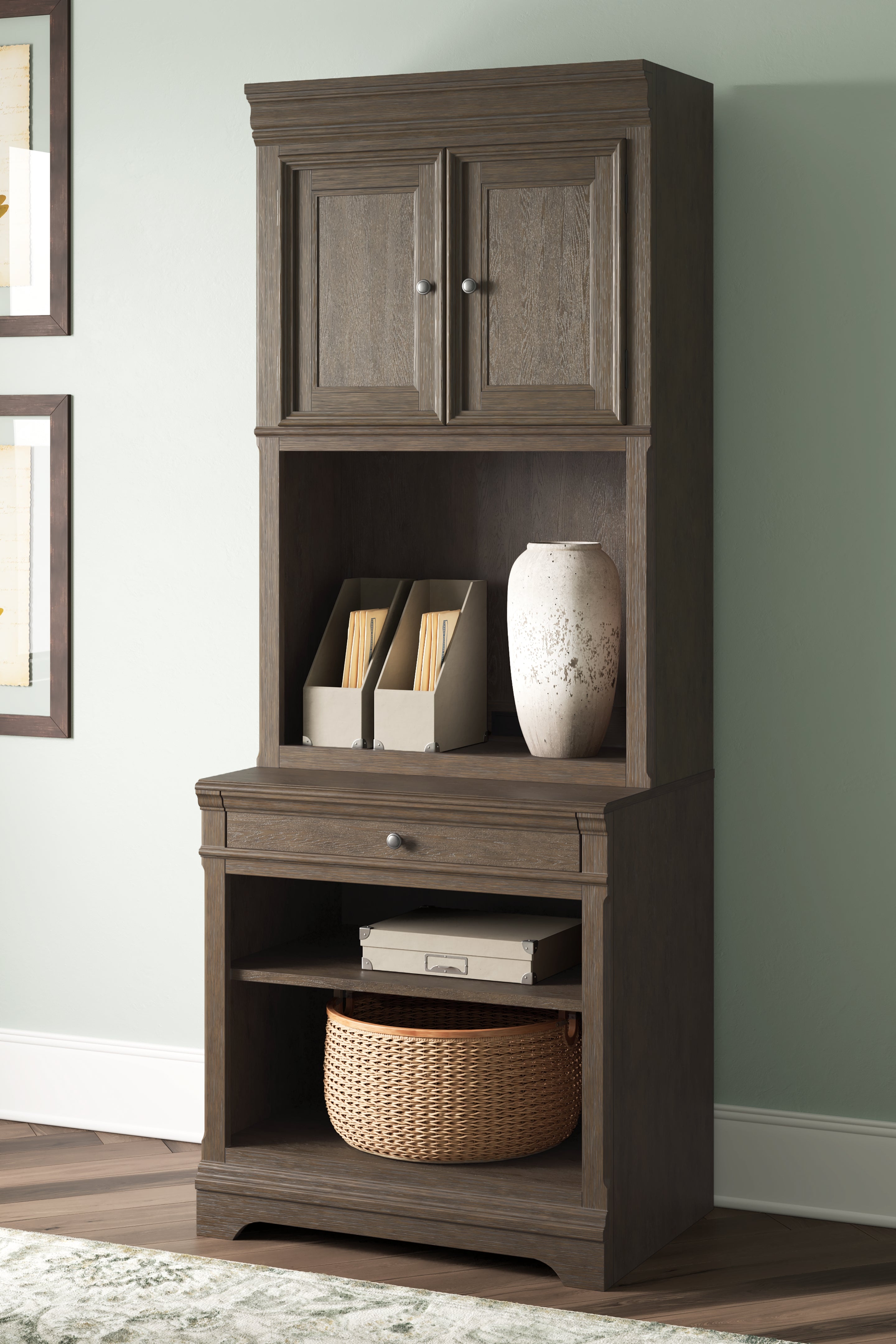 Floridian Furniture - Ashley Furniture - Janismore Bookcase - Bookcase / Weathered Gray - H776H7