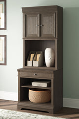 Floridian Furniture - Ashley Furniture - Janismore Bookcase - Bookcase / Weathered Gray - H776H7