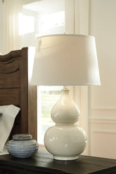 Floridian Furniture - Ashley Furniture - Saffi Lighting - Table Lamp (Set of 2) / Cream - L100074X2