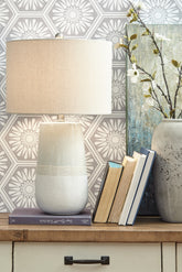 Floridian Furniture - Ashley Furniture - Shavon Lighting - Table Lamp (Set of 2) / Beige/White - L100724X2