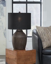 Floridian Furniture - Ashley Furniture - Naareman Lighting - 2-Piece Lamp Set / Metallic Black - L100804X2