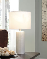 Floridian Furniture - Ashley Furniture - Steuben Lighting - Ceramic Table Lamp (Set of 2) / White - L177904