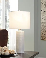 Floridian Furniture - Ashley Furniture - Steuben Lighting - Ceramic Table Lamp (Set of 2) / White - L177904