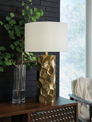 Floridian Furniture - Ashley Furniture - Marshawn Lighting - Metal Table Lamp (1/CN) / Gold Finish - L207524