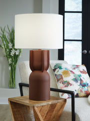 Floridian Furniture - Ashley Furniture - Rowandale Lighting - Metal Table Lamp (1/CN) / Brick Red - L207534