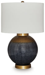 Floridian Furniture - Ashley Furniture - Adara Lighting - Metal Table Lamp (1/CN) / Blue/Gold Finish - L207564