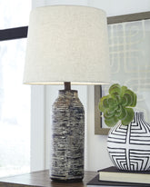 Floridian Furniture - Ashley Furniture - Mahima Lighting - Paper Table Lamp (Set of 2) / Black/White - L235584