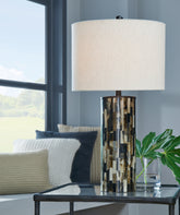 Floridian Furniture - Ashley Furniture - Ellford Lighting - Poly Table Lamp (1/CN) / Black/Brown/Cream - L235684