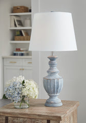 Floridian Furniture - Ashley Furniture - Cylerick Lighting - Table Lamp (Set of 2) / Antique Blue - L235714X2