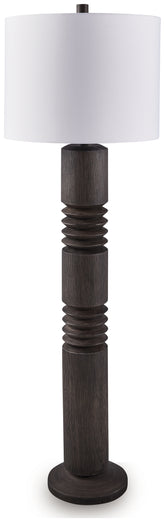 Floridian Furniture - Ashley Furniture - Fainwell Lighting - Poly Floor Lamp (1/CN) / Distressed Black - L235861