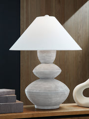 Floridian Furniture - Ashley Furniture - Brickdon Lighting - Poly Table Lamp (1/CN) / Distressed White - L235874