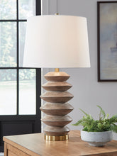 Floridian Furniture - Ashley Furniture - Jyllyard Lighting - Poly Table Lamp (1/CN) / Brown/Gold Finish - L235944