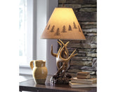 Floridian Furniture - Ashley Furniture - Derek Lighting - Poly Table Lamp (Set of 2) / Brown - L316984